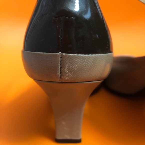 Prada 2000s Square Toe Heels Y2K gray leather - Picture 10 of 16